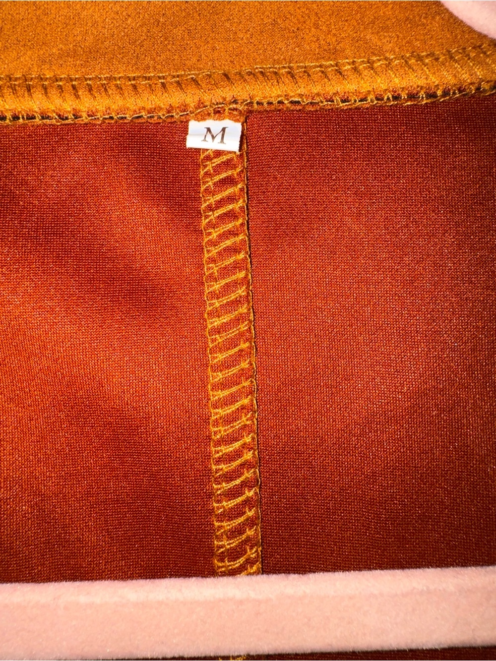 Women's Double-Breasted Faux Suede-Look Blazer in Rust Orange - Picture 4 of 4